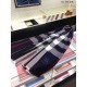 Replica Alta Qualità Classic Large Check Sciarpa Navy di Cashmere
