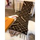 Riproduzione Fedele X Superme Cashmere Sciarpa Caffè imitazioni Replica Alta Qualità X Superme Cashmere Sciarpa Caffè