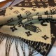 Riproduzione Fedele X Superme Cashmere Sciarpa Caffè imitazioni Replica Alta Qualità X Superme Cashmere Sciarpa Caffè