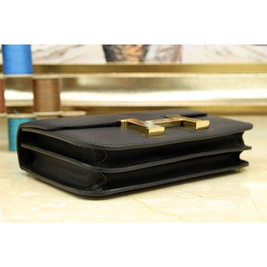 Riproduzione Fedele Borse Hermes Constance in pelle nera Epsom imitazioni Replica Alta Qualità Borse Hermes Constance in pelle nera Epsom