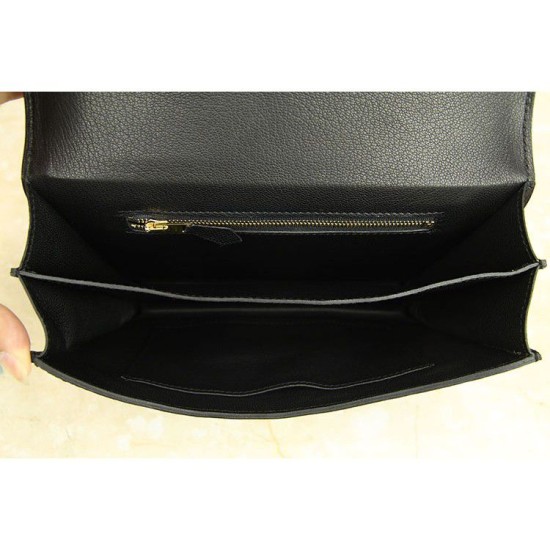 Riproduzione Fedele Borse Hermes Constance in pelle nera Epsom imitazioni Replica Alta Qualità Borse Hermes Constance in pelle nera Epsom
