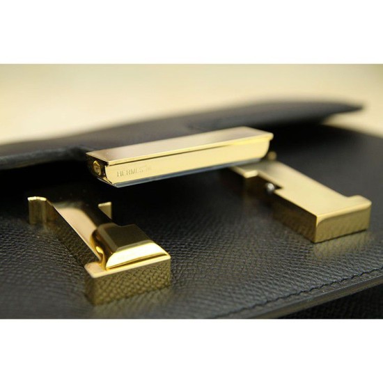 Riproduzione Fedele Borse Hermes Constance in pelle nera Epsom imitazioni Replica Alta Qualità Borse Hermes Constance in pelle nera Epsom