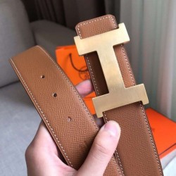 Cinturino Hermes Constance 2 fibbia per cintura oro Epsom 42MM cinturino