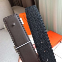 Pari replica Cinturino Hermes Constance 2 Fibbia cintura nera Epsom 42MM Dupe Perfetta Cloni Firmate Pari replica Cinturino Hermes Constance 2 Fibbia cintura nera Epsom 42MM imitazioni