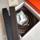 Pari replica Cinturino Hermes Constance 2 Fibbia cintura nera Epsom 42MM Dupe Perfetta Cloni Firmate Pari replica Cinturino Hermes Constance 2 Fibbia cintura nera Epsom 42MM imitazioni
