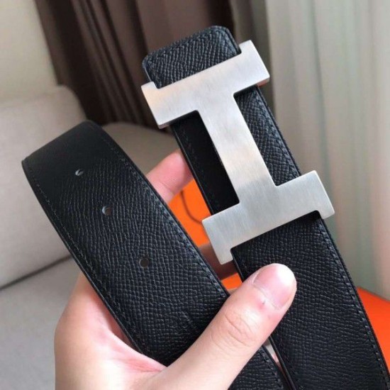 Pari replica Cinturino Hermes Constance 2 Fibbia cintura nera Epsom 42MM Dupe Perfetta Cloni Firmate Pari replica Cinturino Hermes Constance 2 Fibbia cintura nera Epsom 42MM imitazioni