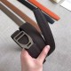 Cloni Firmate Hermes Etrier Cintura con fibbia Cinturino Clemence 32 mm cioccolato imitazioni