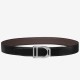 Cloni Firmate Hermes Etrier Cintura con fibbia Cinturino Clemence 32 mm cioccolato imitazioni