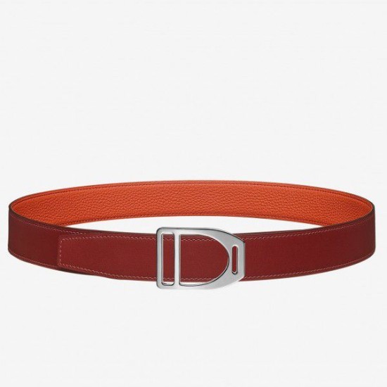 replica Cintura Hermes Etrier con fibbia Cinturino Clemence arancione 32 mm Dupe Perfetta Cloni Firmate replica Cintura Hermes Etrier con fibbia Cinturino Clemence arancione 32 mm imitazioni