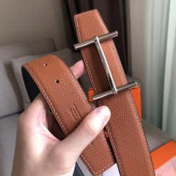 Cintura reversibile Hermes H d'Ancre Marrone / Noir Cintura reversibile Hermes H d'Ancre Marrone / Noir