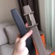 Cloni Firmate Pari replica Cintura reversibile Hermes H d'Ancre Grigio / Noir imitazioni