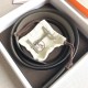 Cloni Firmate Pari replica Cintura reversibile Hermes H d'Ancre Grigio / Noir imitazioni