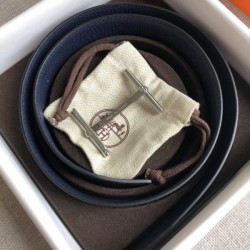 Cintura reversibile Hermes H d'Ancre Zaffiro / Ardoise Cintura reversibile Hermes H d'Ancre Zaffiro / Ardoise