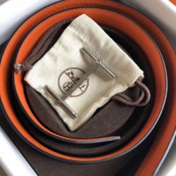Pari replica Cintura reversibile Hermes H d'Ancre Arancione / Noir Dupe Perfetta Cloni Firmate Pari replica Cintura reversibile Hermes H d'Ancre Arancione / Noir imitazioni