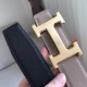 Cloni Firmate replica Cintura reversibile Hermes H Grigio / Nero Swift imitazioni
