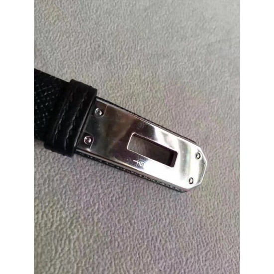 Cintura Hermes Kelly nera Epsom Donna Dupe Perfetta Cloni Firmate Cintura Hermes Kelly nera Epsom Donna imitazioni