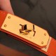 Cloni Firmate replica Cintura Hermes Kelly Arancione Epsom Donna imitazioni