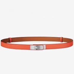 Cintura Hermes Kelly Arancione Epsom Donna