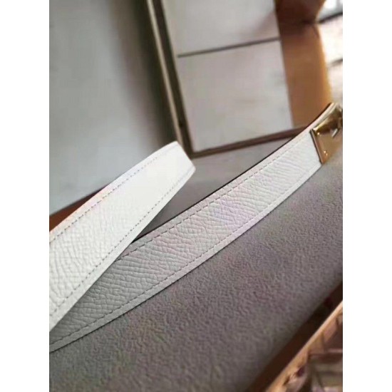 Cintura Hermes Kelly Epsom bianca Dupe Perfetta Cloni Firmate Cintura Hermes Kelly Epsom bianca imitazioni