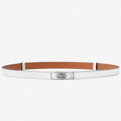Cintura Hermes Kelly Epsom bianca