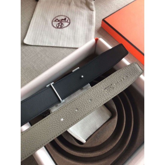 Cintura reversibile Hermes Quizz 32mm Clemence grigia Dupe Perfetta Cloni Firmate Cintura reversibile Hermes Quizz 32mm Clemence grigia imitazioni