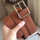 Cloni Firmate Alta gamma replica Cintura reversibile Hermes Brown Saddle 38MM imitazioni