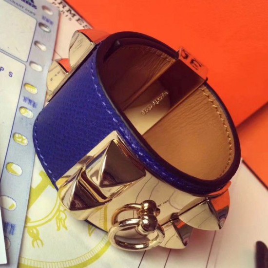 Bracciale Hermes Collier de Chien blu Epsom taglia S Dupe Perfetta Cloni Firmate Bracciale Hermes Collier de Chien blu Epsom taglia S imitazioni