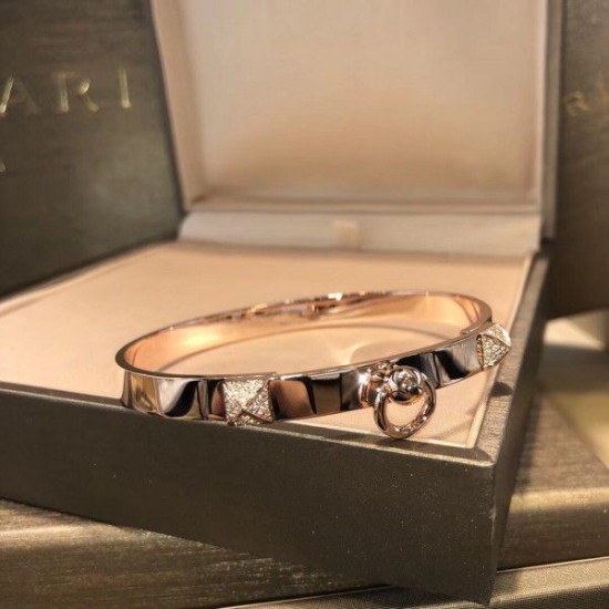 Bracciale Hermes Collier de Chien in oro rosa Dupe Perfetta Cloni Firmate Bracciale Hermes Collier de Chien in oro rosa imitazioni