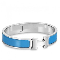 Cloni Firmate Bracciale Hermes Clic H PM in smalto blu imitazioni