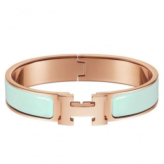 Cloni Firmate Bracciale Hermes Aqua Enamel Clic H PM imitazioni