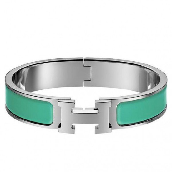 Bracciale Hermes Clic H PM verde smalto Dupe Perfetta Cloni Firmate Bracciale Hermes Clic H PM verde smalto imitazioni