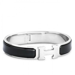 Bracciale Hermes Clic H PM in smalto nero Dupe Perfetta Cloni Firmate Bracciale Hermes Clic H PM in smalto nero imitazioni