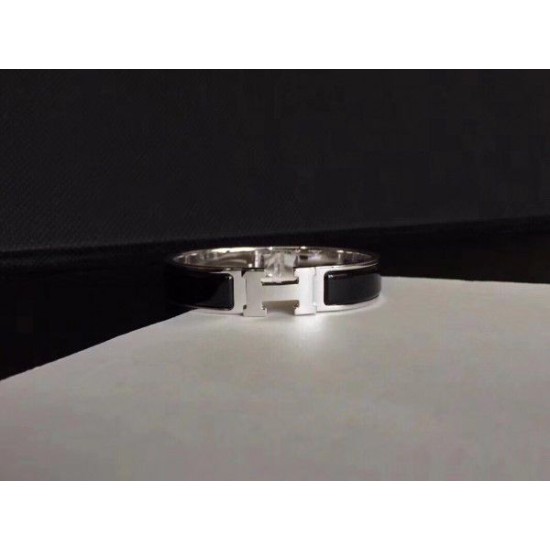 Cloni Firmate Bracciale Hermes Clic H PM in smalto nero imitazioni