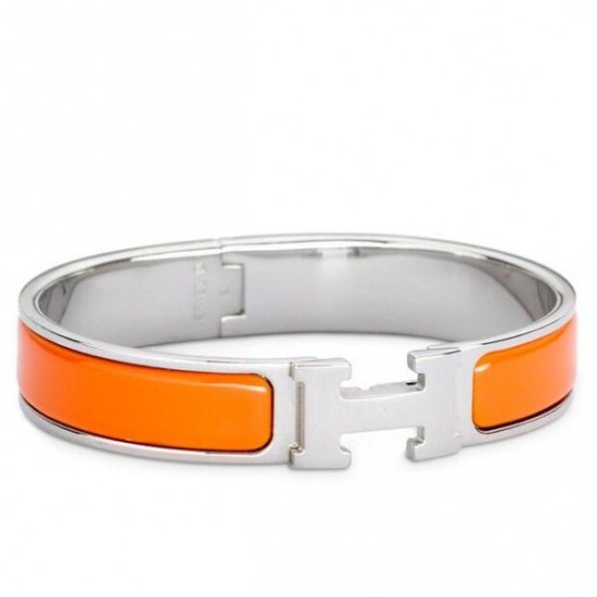 Bracciale Hermes Clic H PM in smalto arancione Dupe Perfetta Cloni Firmate Bracciale Hermes Clic H PM in smalto arancione imitazioni