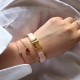 Bracciale Hermes Clic H PM in smalto rosa Dupe Perfetta Cloni Firmate Bracciale Hermes Clic H PM in smalto rosa imitazioni