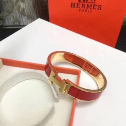 Bracciale Hermes Clic H PM in smalto rosso Dupe Perfetta Cloni Firmate Bracciale Hermes Clic H PM in smalto rosso imitazioni