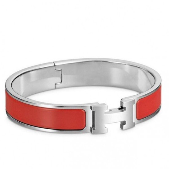 Bracciale Hermes Clic H PM in smalto rosso Dupe Perfetta Cloni Firmate Bracciale Hermes Clic H PM in smalto rosso imitazioni