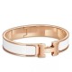 Bracciale Hermes Clic H PM in smalto bianco Dupe Perfetta Cloni Firmate Bracciale Hermes Clic H PM in smalto bianco imitazioni