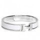 Bracciale Hermes Clic H PM in smalto bianco Dupe Perfetta Cloni Firmate Bracciale Hermes Clic H PM in smalto bianco imitazioni