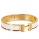 Bracciale Hermes Clic H PM in smalto bianco Dupe Perfetta Cloni Firmate Bracciale Hermes Clic H PM in smalto bianco imitazioni
