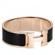 Bracciale Hermes Clic Clac H PM smaltato nero Dupe Perfetta Cloni Firmate Bracciale Hermes Clic Clac H PM smaltato nero imitazioni