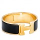 Bracciale Hermes Clic Clac H PM smaltato nero Dupe Perfetta Cloni Firmate Bracciale Hermes Clic Clac H PM smaltato nero imitazioni