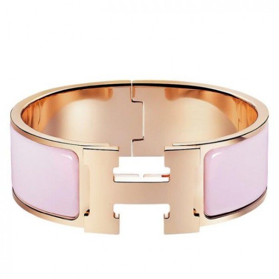 Bracciale Hermes Rose Dragee Enamel Clic Clac H PM Dupe Perfetta Cloni Firmate Bracciale Hermes Rose Dragee Enamel Clic Clac H PM imitazioni