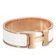 Bracciale Hermes Clic Clac H PM smaltato bianco Dupe Perfetta Cloni Firmate Bracciale Hermes Clic Clac H PM smaltato bianco imitazioni