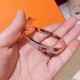 Cloni Firmate Bracciale Hermes Kelly in oro rosa con diamanti imitazioni