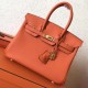 Replica perfetta Borse Birkin Hermes Clemence Arancio 25cm Replica perfetta Borse Birkin Hermes Clemence Arancio 25cm