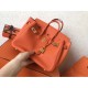 Replica perfetta Borse Birkin Hermes Clemence Arancio 25cm Replica perfetta Borse Birkin Hermes Clemence Arancio 25cm