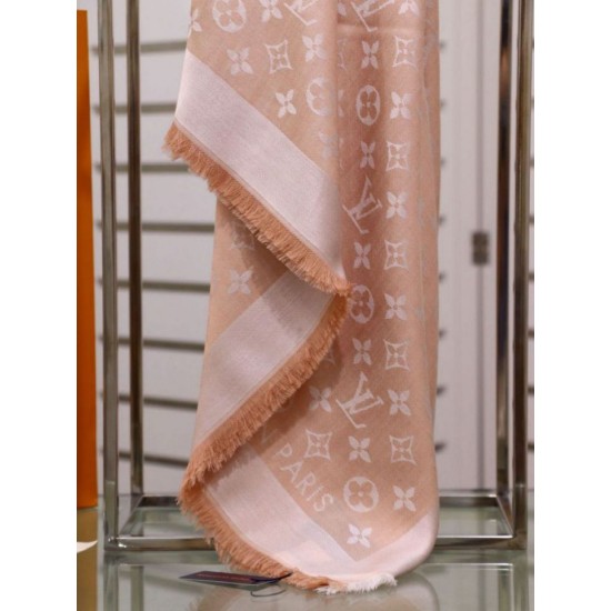 Scialle Monogram Denim 140 Rosa imitazioni perfette