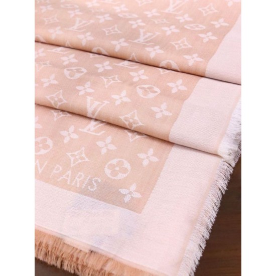 Scialle Monogram Denim 140 Rosa imitazioni perfette