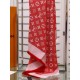 Scialle Monogram Denim 140 Rosso imitazioni perfette